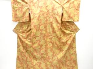 唐花模様本場大島紬着物(染)